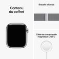 Apple Watch Series 8 GPS + Cellular - 41mm - Boîtier Silver Stainless Steel - Bracelet Silver Milanese Loop-8