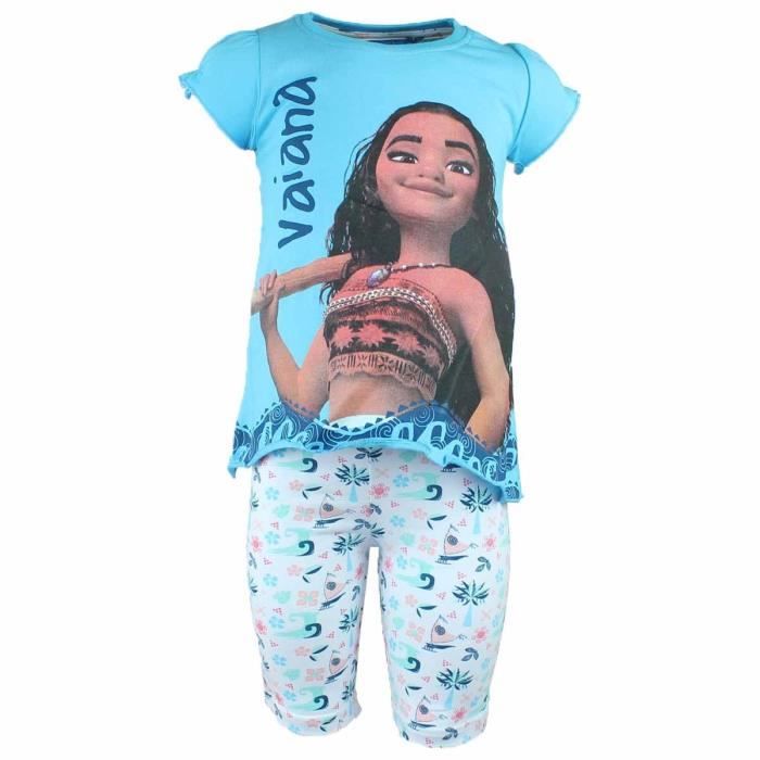 VAIANA Ensemble Tunique et Legging Turquoise Serigraphie Enfant Fille Bleu turquoise Cdiscount Pret a Porter
