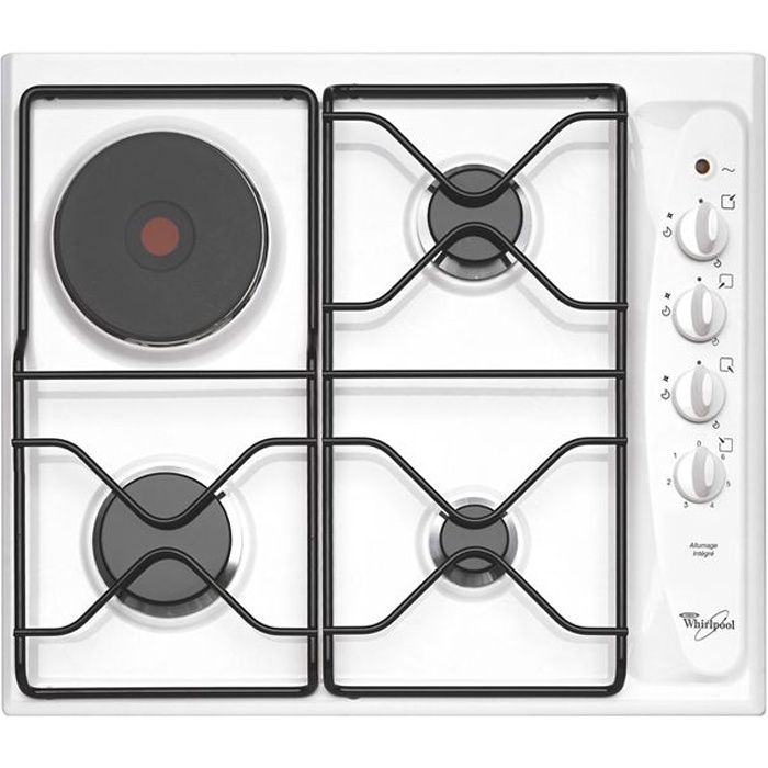 Plaque De Cuisson Gaz Whirlpool Verre Blanc Whirlpool Akm261 Blanc Achat Vente Plaque Mixte Cdiscount