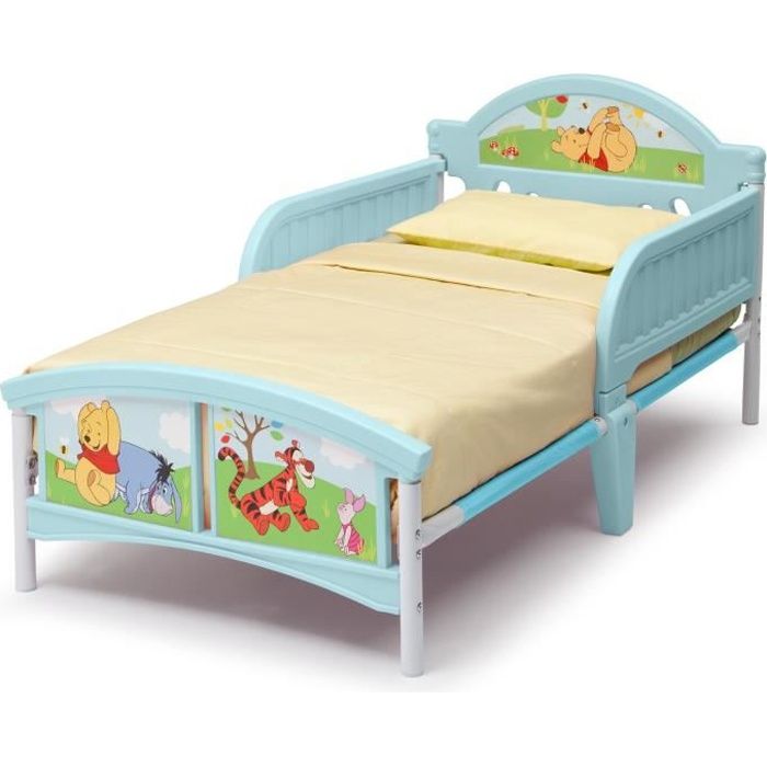 Winnie L Ourson Lit Enfant En Metal Et Plastique Bleu Pastel Et Mulicolor 70 X 140 Cm Mixte Bebe Et Enfant Cdiscount Jeux Jouets