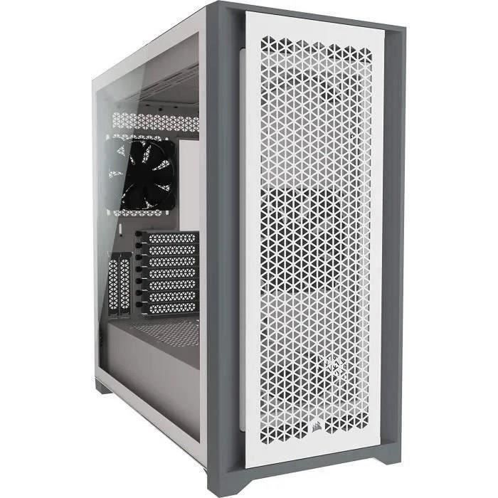 Boîtier PC – CORSAIR – CC-9011211-WW – ATX 5000D AIRFLOW – Moyen-tour en verre trempé – Blanc