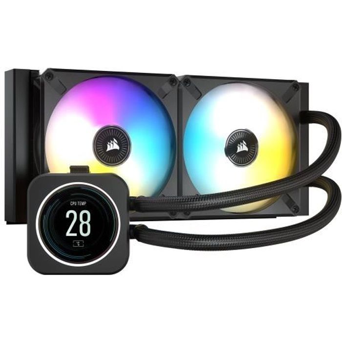 Corsair iCUE H100i ELITE LCD Liquid 2x120 CW 9060061 WW - vue 2