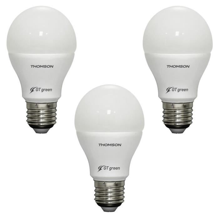 Thomson Lot de 3 ampoules LED E27 10,8W dimmable Cdiscount Maison