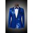Costume Homme Mariage Paillettes De Couleur De Bleu