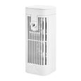 Mini climatiseur portable – Nosheir – Refroidisseur USB silencieux avec lumière LED – Pour bureau et maison – Blanc