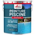 Peinture Piscine Bassin Béton ARCAPISCINE Ciment Décoration Imperméable  Bleu Blanc Gris Grise Jaune Sable Noir Vert  Bleu - 10 L-0