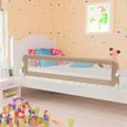 HELLO SHOP Barrière de sécurité de lit enfant Taupe 180 x 42 cm Polyester meilleur®HQIIZU®-0