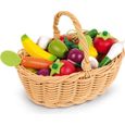 Panier de 24 Fruits Et Légumes en Bois - JANOD - Dès 3 ans-0