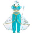 Jurebecia Filles Princesse Robe Aladdin Lampe Magique Jasmin Princesse Forme Pâques Carnaval Fête D'anniversaire-0