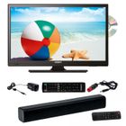 Pack ANTARION TV LED 18.5" 47cm Téléviseur HD Tuner 4K DVD + Barre de Son Compact 30W