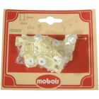 MOBOIS Galet pour tringle chemin de fer - lot de 12 - 24x16 mm