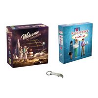 Lot 2 Jeux Welcome Las Vegas + Welcome To The Moon - Welcome - Roll and Write - Jeu narratif évolutif