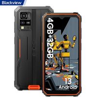 Blackview BV4800 Smartphone Incassable Android 13 6.56" HD+,5180mAh,4Go+32Go/1To,13MP+5MP, Dual SIM Face ID - Orange