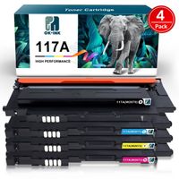 Toner Compatible pour HP 117A - 7MAGIC - Pack de 4 - Noir, Cyan, Magenta, Jaune