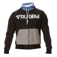 Veste Coupe Vent Rugby Homme - RUGBY DIVISION - Noir et Gris - Manches Longues