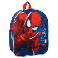 mybagstory- Sac à dos - 3D - Spiderman - Bleu - Enfant - Ecole - Crèche - Maternelle - Garderie - Cartable garçon - Taille 32 cm