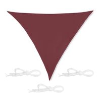 Voile d'ombrage triangle RELAXDAYS - Brun rouge - Imperméable - Protection UV - 3,6m
