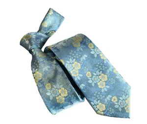 Cravate Homme ARTQ Bleu-jaune 8 Cm - Pour événements, Bureau, Cadeau Mari/papa, Tissu De Qualité