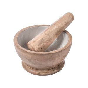 Mortier Et Pilon En Bois De Bambou