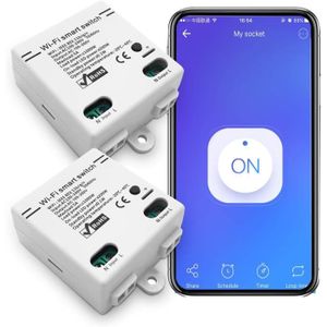 PRISE Wifi Smart Switch Intelligent Télécommande Universelle Sans Fil Commande Vocale Avec Minuterie Commutateur Diy 2.4G Wifi Comm[J1636]