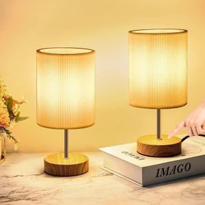 Jago® lampe de chevet tactile - en forme de cylindre, ampoule e14