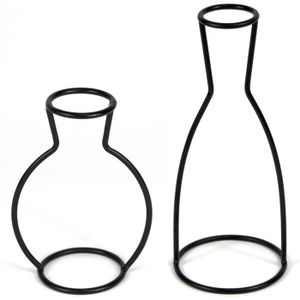 VASE - SOLIFLORE Lot De 2 Vases En Fil De Fer Pour Herbe De La Pamp