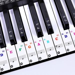 NOTES DE CLAVIER Sticker 88/61/54/49/37 touches Piano Sticker
