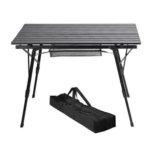 TABLE DE CAMPING Cecaylie Table de camping 91x50cm, 2 Hauteur régla