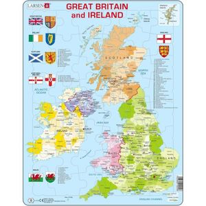 PUZZLE K18 Carte Politique De La Grande-Bretagne Et De L'