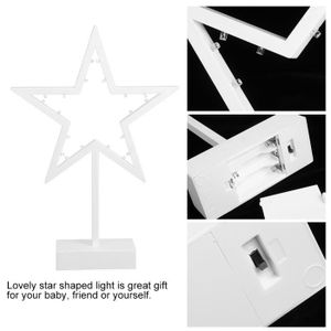 VEILLEUSE minifinker Lampe de table étoile - Veilleuse LED en forme d'étoile lampe de table décor de Noël maison chambre cadeau pour enfant