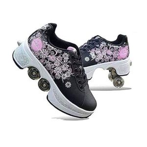 Chaussures habillées chaussures à roulettes pour filles baskets rouleaux  hommes roller patins quatre roues enfants chaussures d'anniversaire cadeau