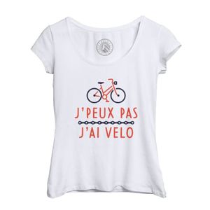 MAILLOT DE CYCLISME T-shirt Femme - Fabulous - Col Echancré Blanc - Cyclisme VTT Route - Manches courtes
