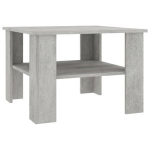 TABLE BASSE Table basse - OMABETA - Gris béton - Carré - Contemporain - Design