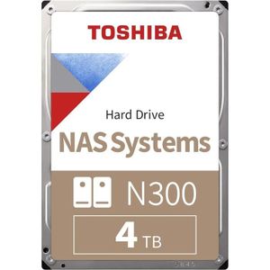 SERVEUR STOCKAGE - NAS  4Tb N300 Nas 3.5‘‘ Sata Internal Hard Drive. 24-7 Operation, Supports 1-8 Bay Systems, 128Mb Cache, 180Tb-Year Workload, 3Yr [J1068]
