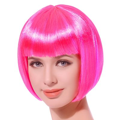 Perruque courte rose fluo femme Marque 38541 Type de Produit