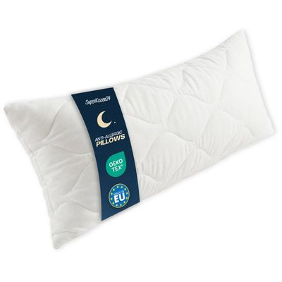 SuperKissen24. Lot de 2 Oreillers en Microfibre 50x50 cm avec Garnissage Fibre Polyester - Hypoallergenique Oreillers Dodo - Coussin de Canapé Decoratif - Good Sleep Blanc