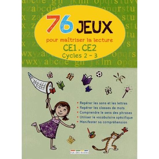 76 Jeux Pour Maitriser La Lecture Ce1 Ce2 Cdiscount Librairie