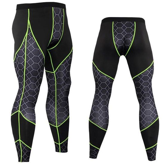 Ensemble Fitness Homme 2 Pièces - Legging Compression + T-Shirt Sport - Respirant, Élastique - Gym, Yoga, Running