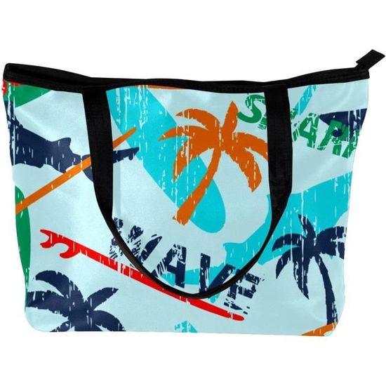 Générique Sac de plage eva,Portable,Sac fourre-tout de plage étanche avec trous,Grands sacs à main de voyage en caoutchouc lavable