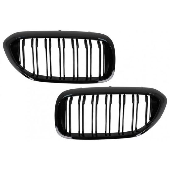 POETRYXIAO - Calandre Avant Sport Noir Brillant Pour BMW Série 5 G30/G31 (2017-2021) - Design Pont Simple - Compatible 528LI, 530LI, 540LI