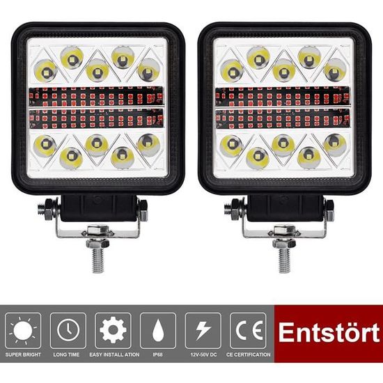 Lot De 2 Lampes Solaires Étanches à 9 LED Pour Gouttière Et Jardin