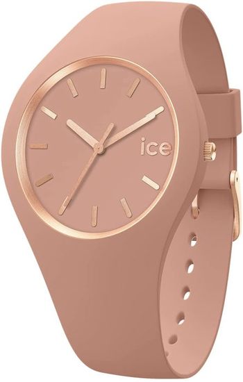 Bracelet silicone / plastique femme - ICE WATCH - Montre Ice Watch Ice Glam Brushed Clay Médium - Couleur de la matière:Rose