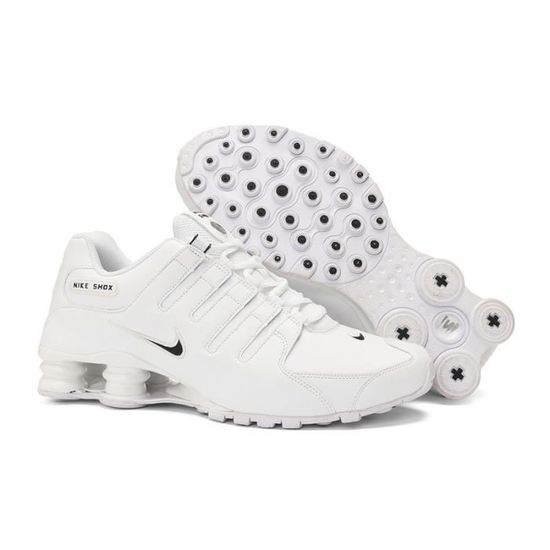 Chaussures de Running Homme Nike SHox NZ 2 Noir rose blanc Lacets Synthetique Adulte Plat Noir rose blanc Cdiscount Chaussures