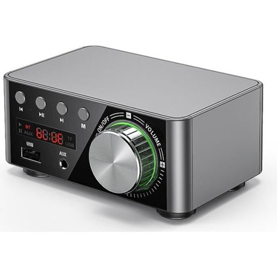 Bluetooth 5.0 Stéréo Audio Récepteur Amplificateur, Mini Hi-FI Ampli  Intégré - Noir - Cdiscount TV Son Photo