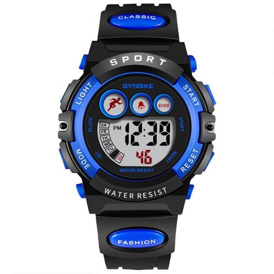 Neuf Enfants pour Étudiants Numérique Montre Caoutchouc Sport Multifonctionnel 