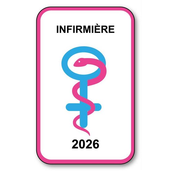 Autocollant Caducée Pour Infirmière/médecin/aide-soignant - 10 Cm, Fabriqué En France, Plastique