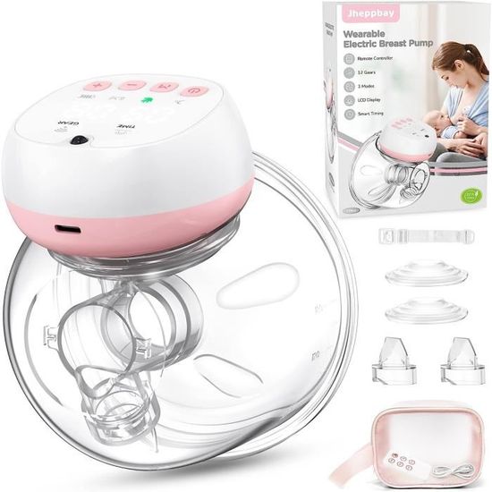 Tire-lait électrique Main Libre Rechargeable | 4 Modes / 12 Niveaux, Silencieux, Bride 19-21mm