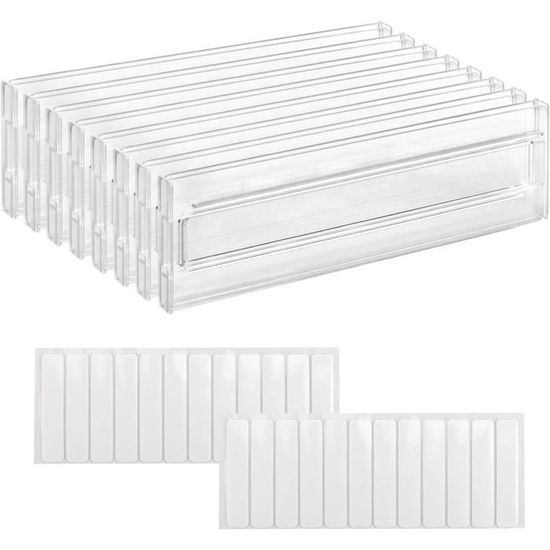 Séparateurs D'étagère Pour Placard - Lot De 2 - Transparents, En Polypropylène - Pour Ranger Pulls, Serviettes, Chemises
