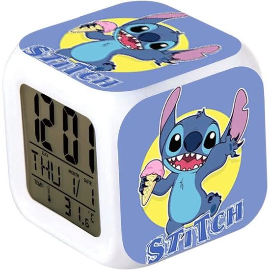 R-timer Stitch Réveil numérique avec température - Grande veilleuse LED -  Réveil intelligent avec cable de charge - Pour filles,220 - Cdiscount Jeux  - Jouets