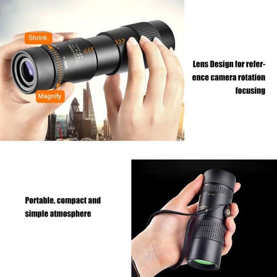 Télescope Monoculaire Professionnel Avec Zoom 80x100 HD - YWEI - Noir